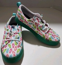 NEW Sz 4M Sperry Topsiders Crest Vibe Sneaker Gummy Fish Rainbow SlipOn Shoes