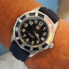 TAG Heuer Professional 200m Quartz WK1114 Black Dial Date 38mm Rubber