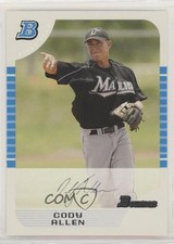 2005 Bowman Draft White 43/225 Cody Allen #BDP49 3c7