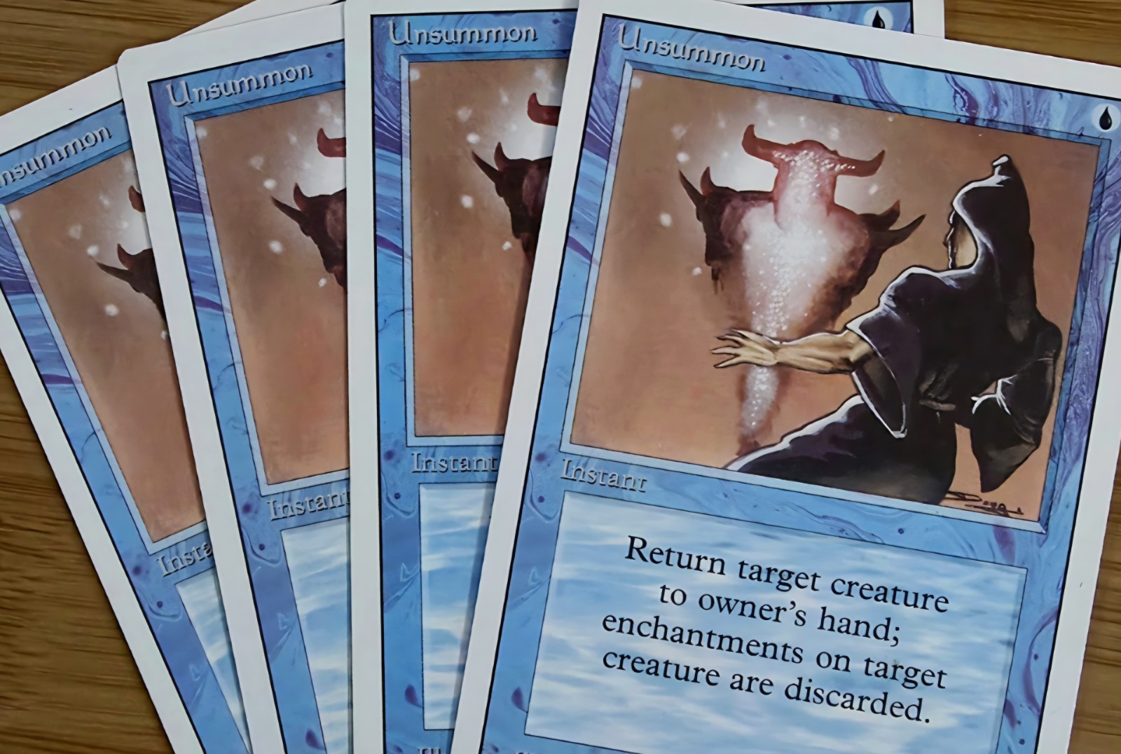 X 4 Unsummon NM-M Revised Edition MTG Magic The Gathering