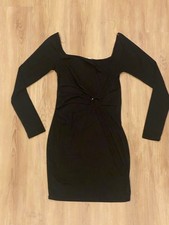 Blue Blush Los Angeles Black Bodycon Dress Women’s Medium Long Sleeve Y2K Party
