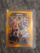 2022 Panini Prizm Kervin Castro #34 Rookie /10 Gold Prizm Parallel RC Giants