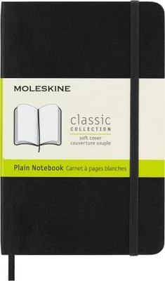 Moleskine Classic Pocket Soft Cover Notebook Black Plain 192 Pages (3.5×5.5 )