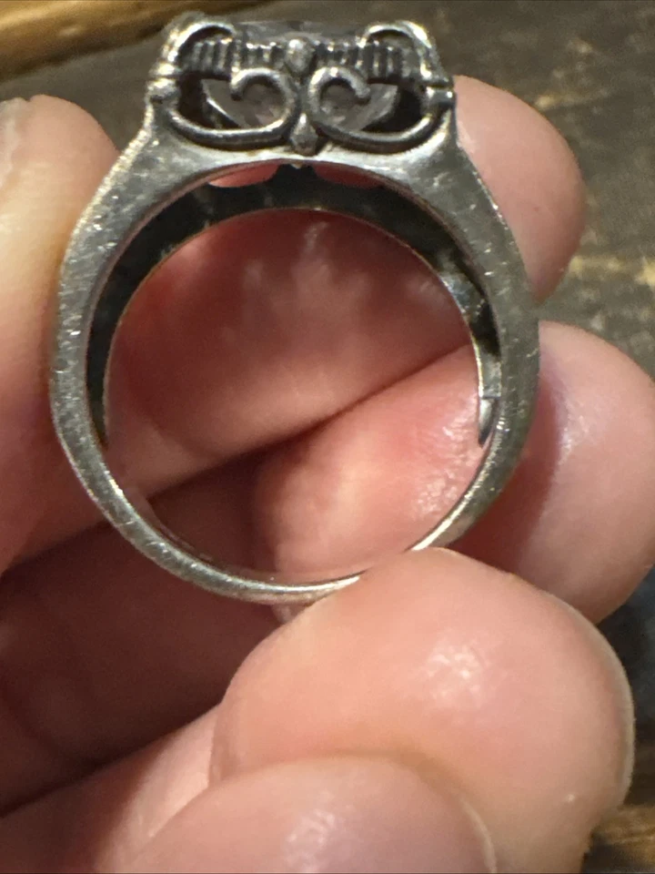 Silpada Sterling Silver Uptown Cubic Zirconia CZ Filigree Ring R0981 Size 8 - Image 3 of 4