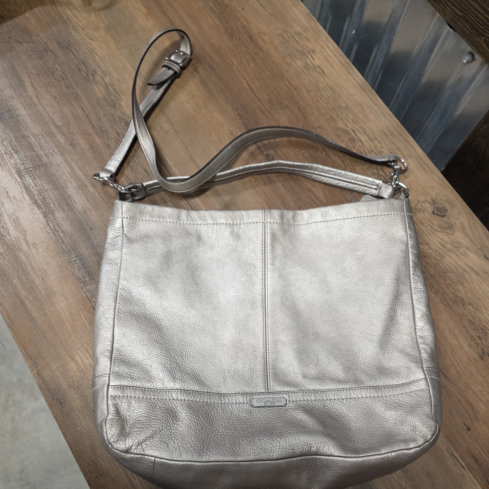 Coach Park Leather Hobo F23293 Tote Shoulder Crossbody Purse Satchel White