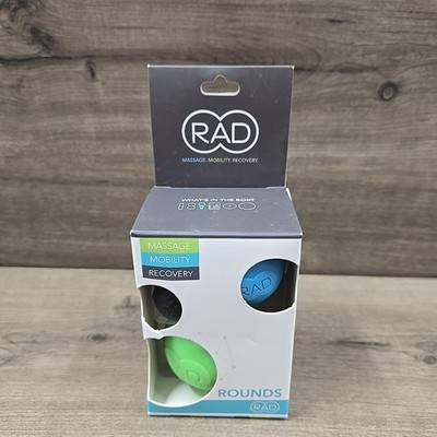 RAD Rounds Massage, Mobility, Recovery Hands, Jaw, Feet 3 Sizes 55+ Ways to Roll