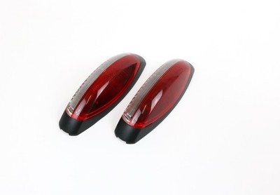 2 x Aspöck Flexipoint II Begrenzungsleuchte rot/weiß seitliche BG-Leuchte 12 V