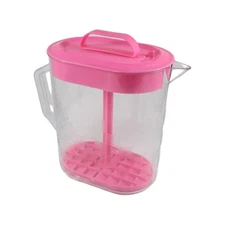 Pampered Chef Quick Stir Pitcher, PINK, 1 Gallon Clear Checker Board Design