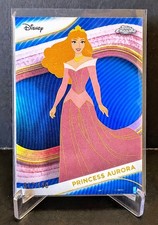 2025 Topps Chrome Disney /150 PRINCESS AURORA #120 Blue Refractor - Maleficent