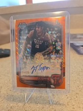 2025-26 Bowman Chrome Prospect Auto JT Toppin Orange Geometric Refractor /25