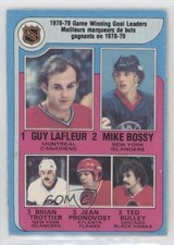 1979 O-Pee-Chee League Leaders Jean Pronovost Ted Bulley Guy Lafleur #7 HOF 7jw