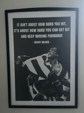 Rocky Balboa Bild mit Rahmen Boxen Kunststück Sylvester Stallone Rocky