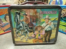 Vtg 1960's Aladdin Industries Bonanza Tin Lunchbox Western TV Series Collectable