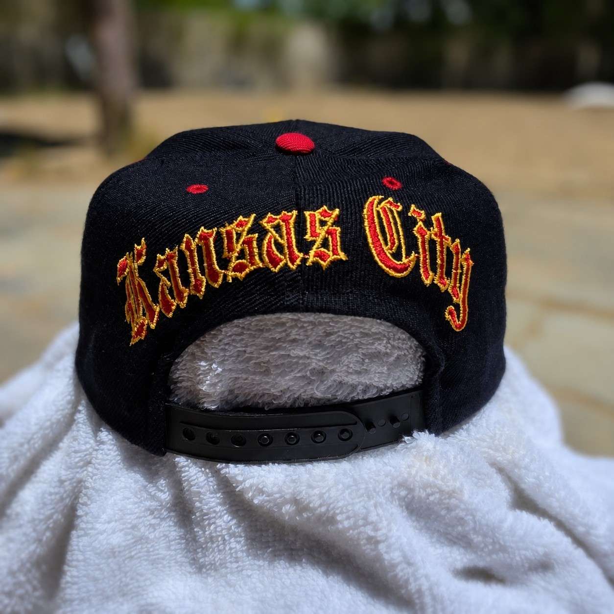 Vintage Drew Pearson Kansas City Chiefs Old English Script Snapback Hat Rare 90s