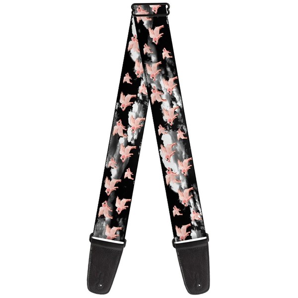 Guitar Strap - Flying Pigs Black/White/Pink (Us Import) ACC NEU-image