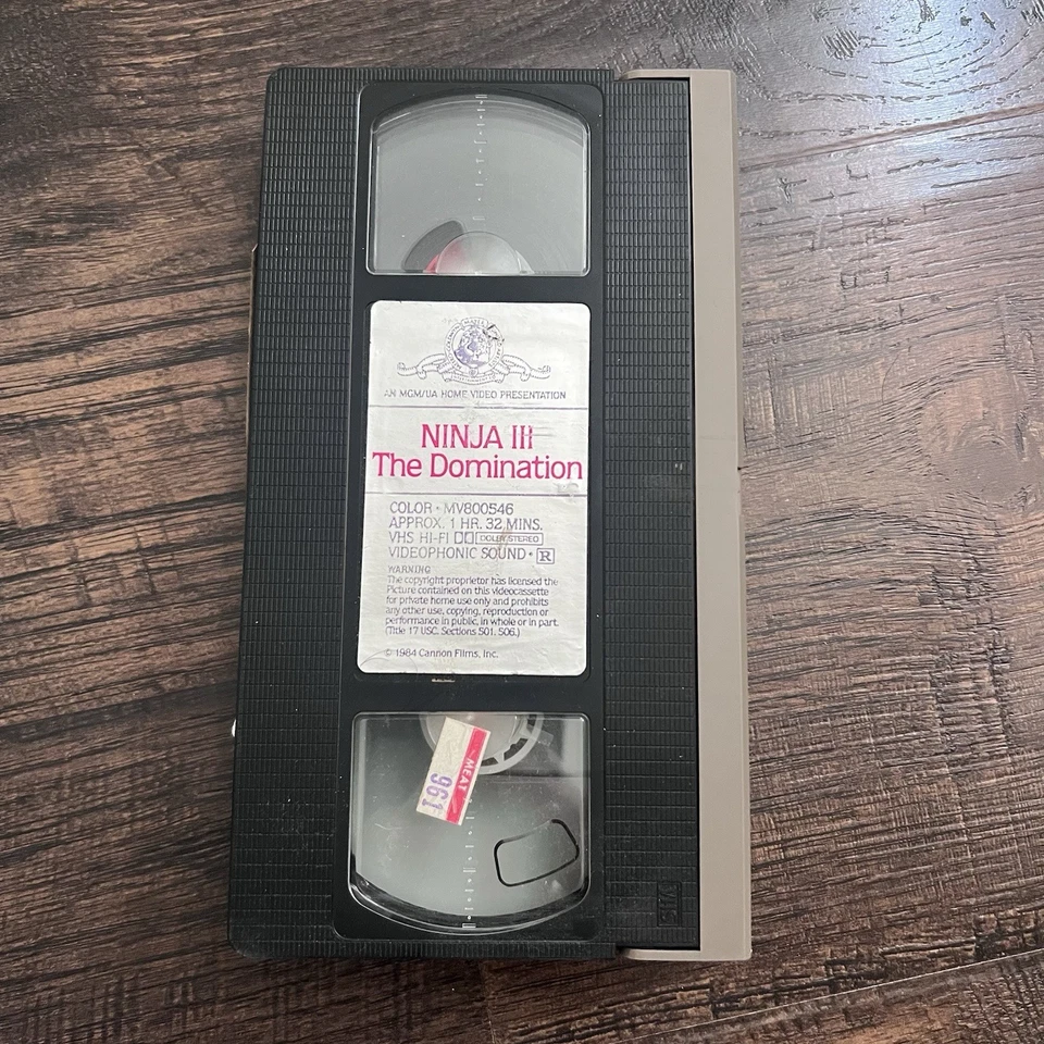Ninja III 3 - The Domination. VHS Big Book Box. MGM/UA Rare Cannon Hi-fi Stereo. - Image 4 of 4