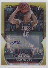 2022-23 Bowman U Chrome Prospect Yellow Refractor 9/75 Rasir Bolton #12 Auto jc3