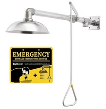 Emergency Shower Safety Shower Station Horizontal Mount Drench Head, Can Match w