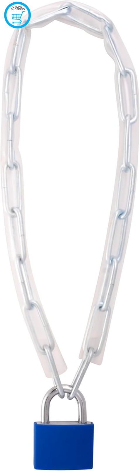 460 APL 60Cm 4Mm Security Chain & Aluminium Padlock, Black