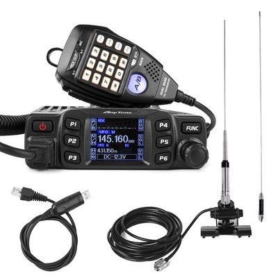 Anytone AT-778UV Amateur Mobile Radio with Car Antenna, 2 Way Radios Long Ran...