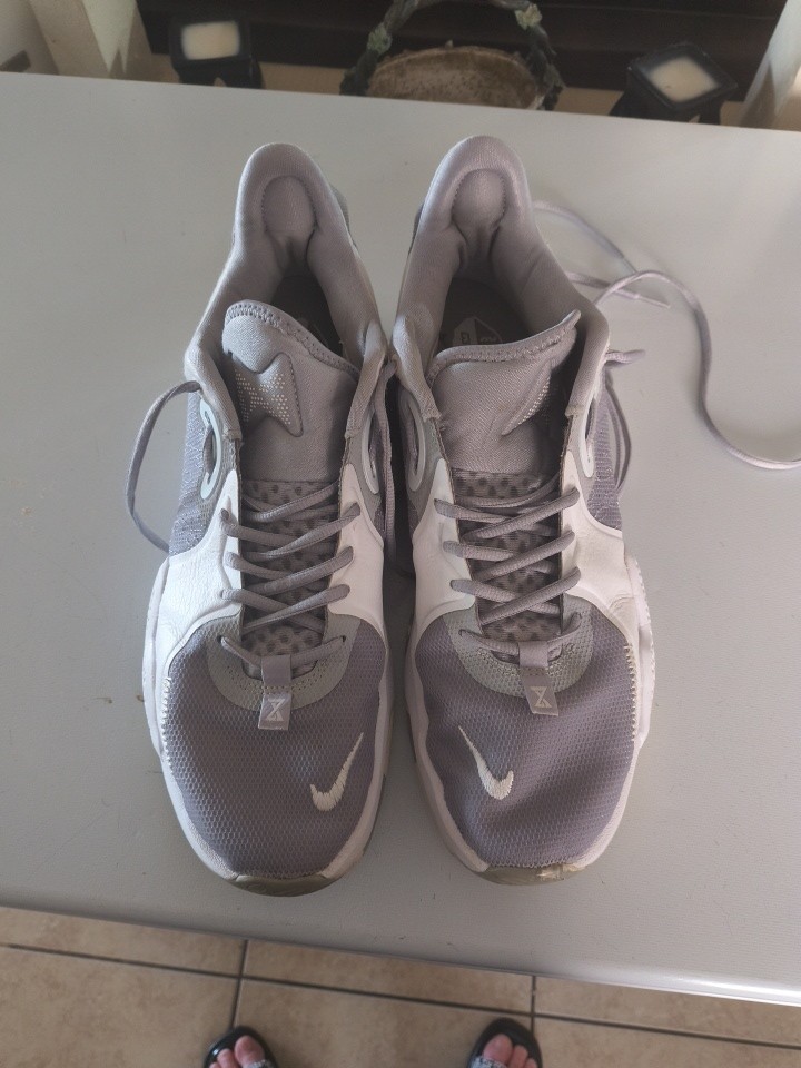 Nike PG5 Bred Men's Basketball Shoes White/Grey Size 11.5