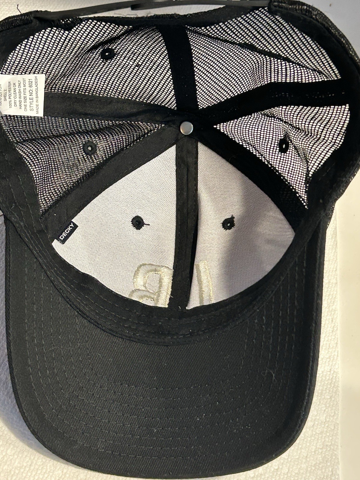 LR TRUCKER HAT CAP DECKY ADJUSTABLE SNAPBACK BLACK - image 10