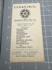 Chicago, South Bend & Northern Indiana Railway Timetable No. 44 Sept. 25, 1921