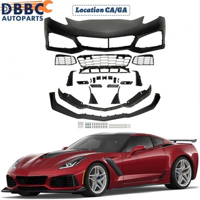 Front Bumper Cover Conversion Fit ZR1 Style For Chevy Corvette C7  2014-2019