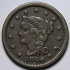 Photo of a 1846-P Large Cent from an eBay listing that sold on Jul 19, 2026