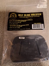 PS Products NRA Belt Slide Holster Black Leather #035BLK