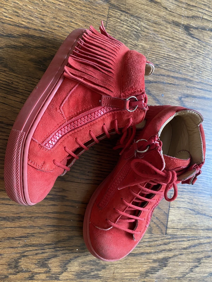 Giuseppe Zanotti Red Suede Ankle Boots Sneakers Shoes 28 11 eBay