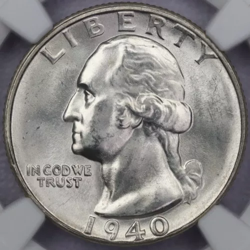 1940-S/S DDO 25c VP-001 Washington Quarter - NGC MS 65
