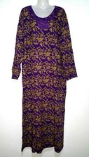 Abaya Vestido Maxi Verano Árabe Galabiya Chilaba Babuchas L - XXL