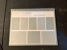 Weekly Planner Pad, 52 Tear off Sheets Undated Calendar 158 