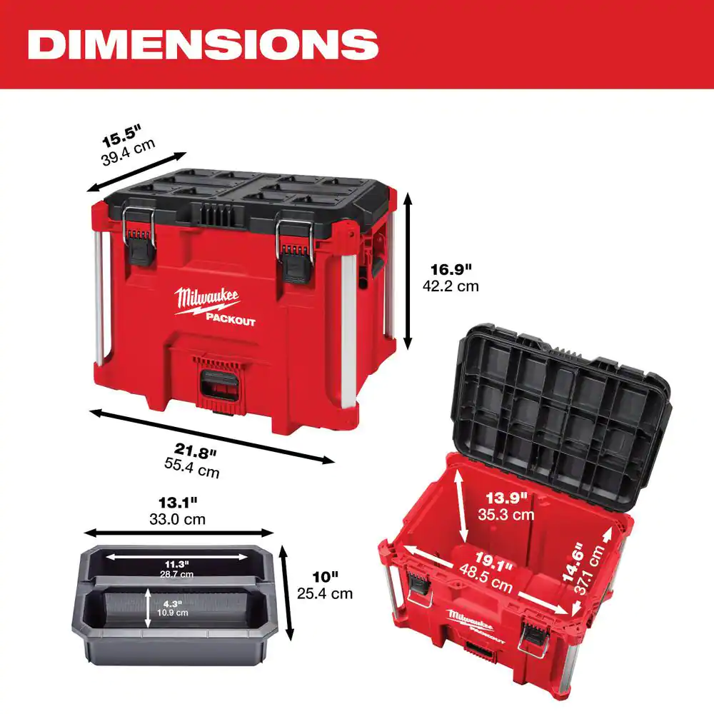 Milwaukee PACKOUT 22 In. Modular XL Portable Tool Box eBay