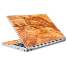 Skins for Acer Chromebook R-13 Decals wrap Marble Wood Design Cherry Mahogany