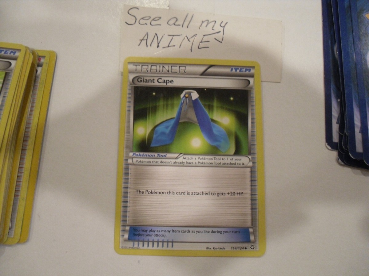 POKEMON TRAINER Giant Cape 114/124 BW Dragons Exalted Set, Uncommon, NM POKEMON TRAINER Giant Cape 114/124 BW Dragons Exalted Set, Uncommon, NM