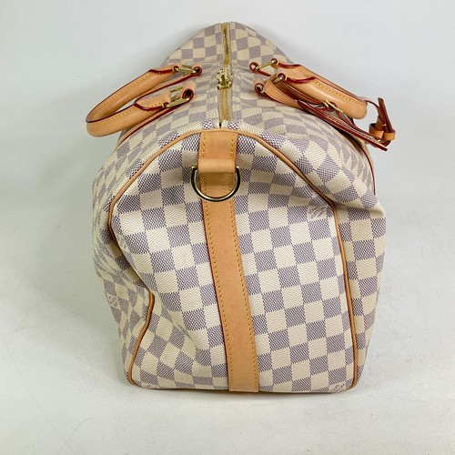 Louis Vuitton Damier Azur Keepall Bandouliere 45 Canvas Boston Bag - Picture 4 of 20