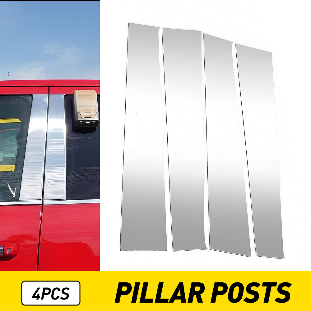 4PC Chrome Pillar Post Covers for 2009-18 Dodge Ram Crew Quad Cab 1500 2500 Trim