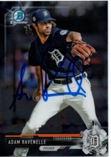 Adam Ravenelle Detroit Tigers 2017 Bowman Chrome Rookie Signed Card