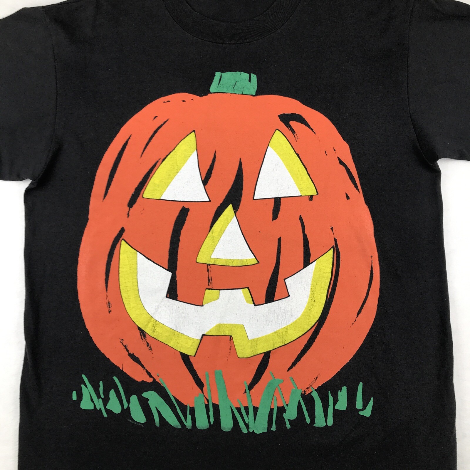 Vintage Jack O Lantern Scary Pumpkin Face Funny Halloween T Shirt