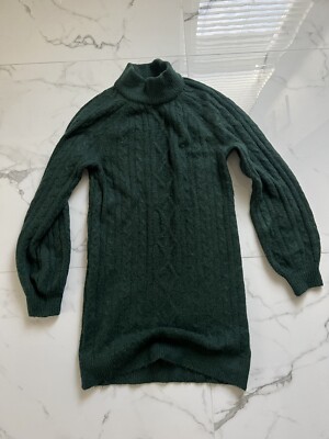 abercrombie green sweater dress Abercrombie & Fitch NOTCH NECK MINI DRESS - Jumper dress - thyme heather/ green