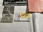 Dio - Worldwide Magazine & Newspaper  Clippings. Signed ticket matching Ad