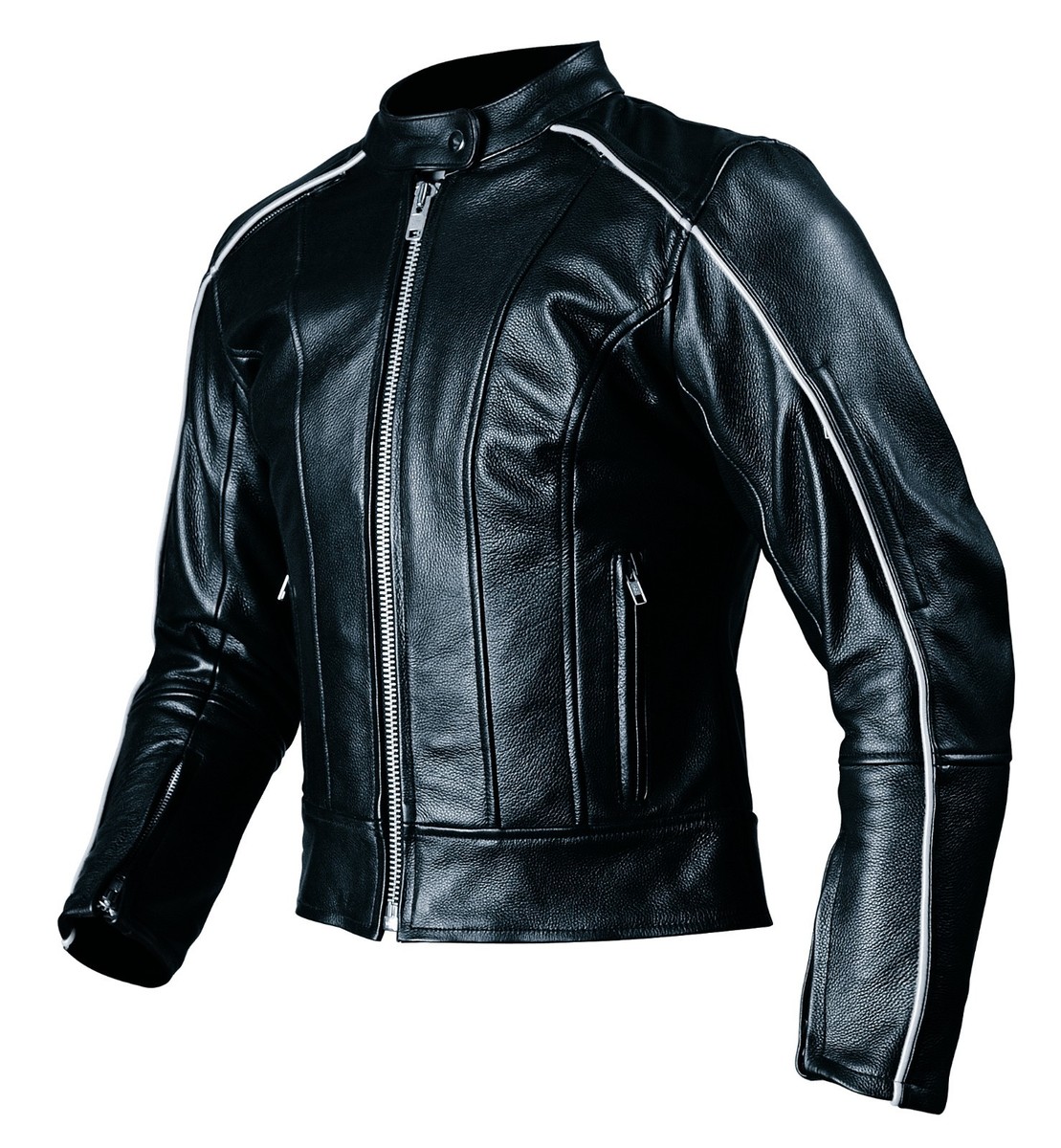New AGVSPORT LOTUS Ladies Women's Leather Motorcycle Jacket Black CE Armour