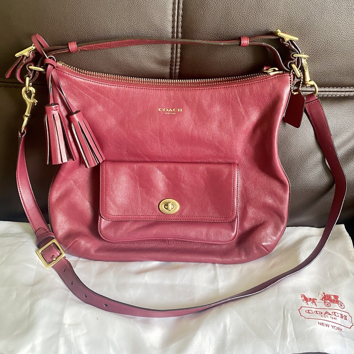 Coach 22381 Legacy Courtenay deep port leather Hobo shoulder