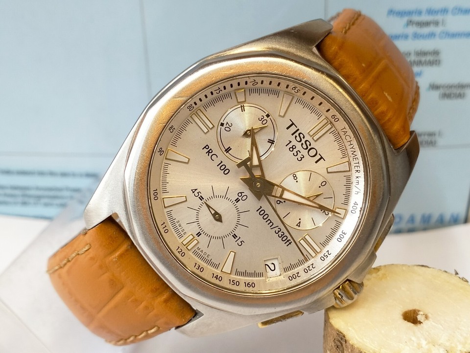 TISSOT PRC100 CHRONOGRAPH QUARTZ WHITE DIAL P862/962 SWISS MEN FULL ...
