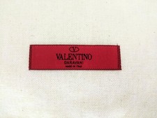 Valentino Dust Cover Bag Logo Red Natural Linen Drawstring 12x13 Shoes Handbag