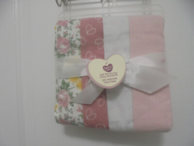 Parent's Choice 4-Pk Baby Receiving Blankets 100% Cotton 30x30'' NWT