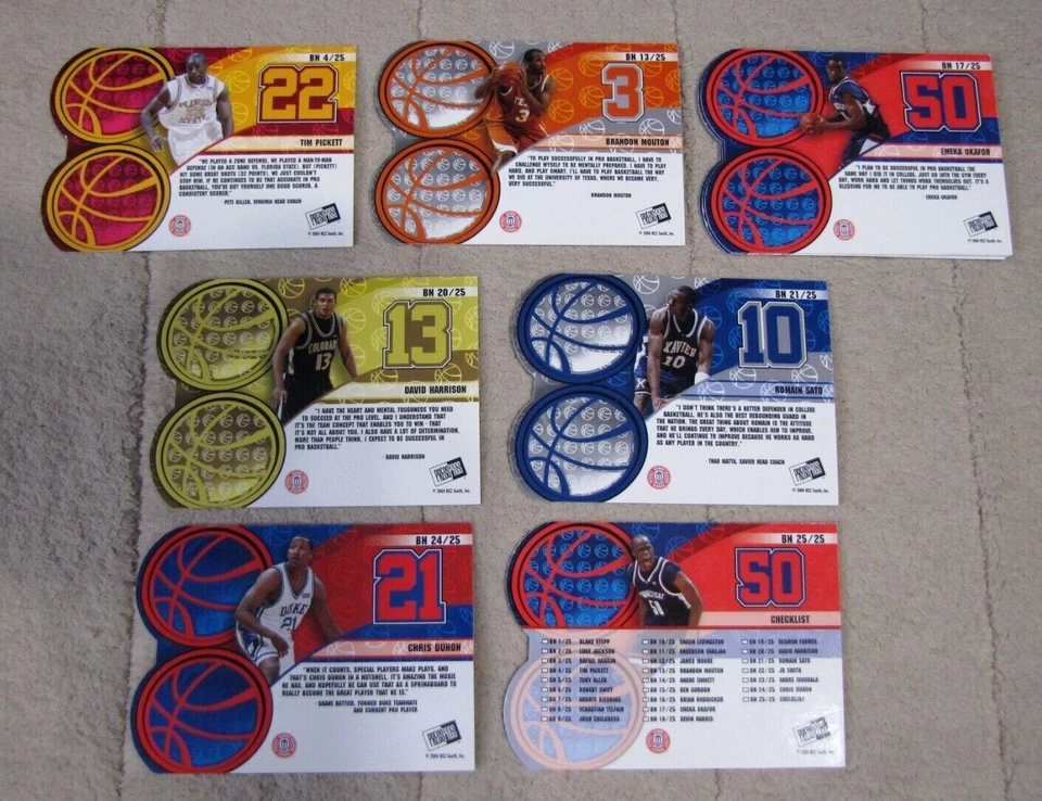 2004 Press Pass Big Numbers Basketball (Pick Choose Complete) - Image 2 of 2