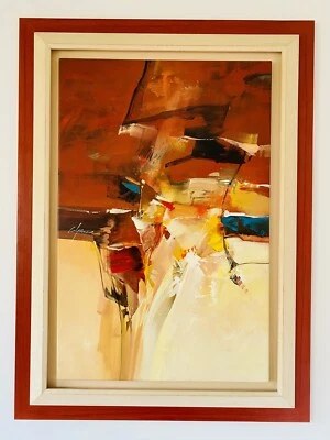 Tableau peinture signé Wilfred Lang N°1 - moderne - abstrait - grand format - Photo 1/2